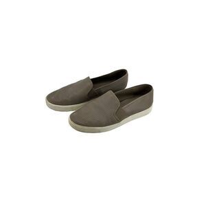 Vince Blair Perforated Leather Slip On‎ Sneakers in Woodsmoke Grey 9M